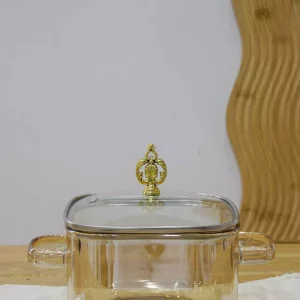 قابلمه پیرکس مربع تاج دار